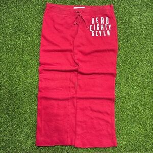 Women's Aeropostale y2k Red Drawstring open leg sweatpants